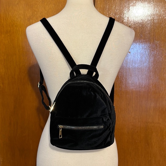Velour Mini Backpack - Picture 1 of 4